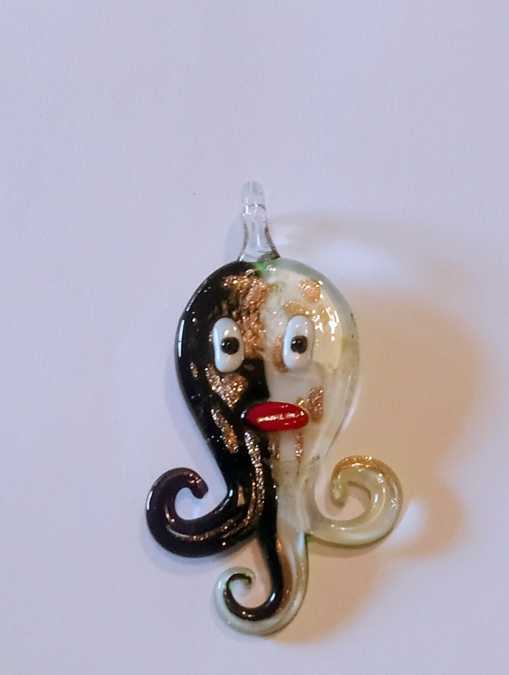 Handmade Dichroic Glass Octopus Pendant Lampwork